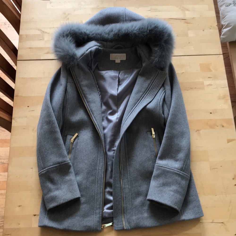Michael Kors Wool Coat with fur collar