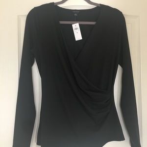 Ann Taylor - Long-sleeve wrap top (NWT)