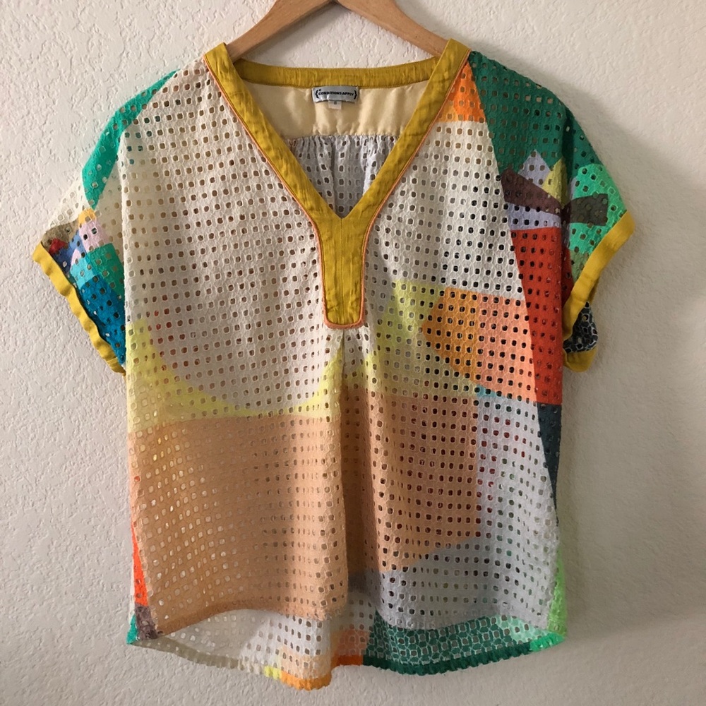 Color Block Top❤️🧡💛💚💙 From Anthropologie