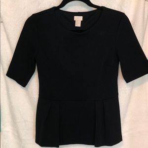 Black peplum top