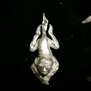 Sterling monkey pendant!  925!
