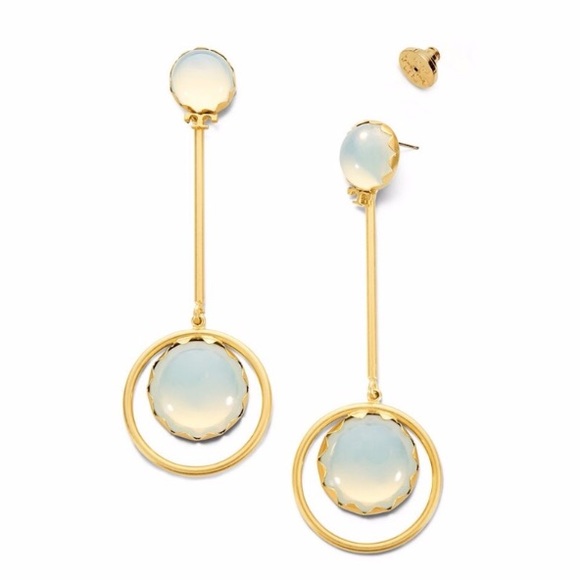 tory burch // opalescent statement drop earrings - Picture 4 of 7