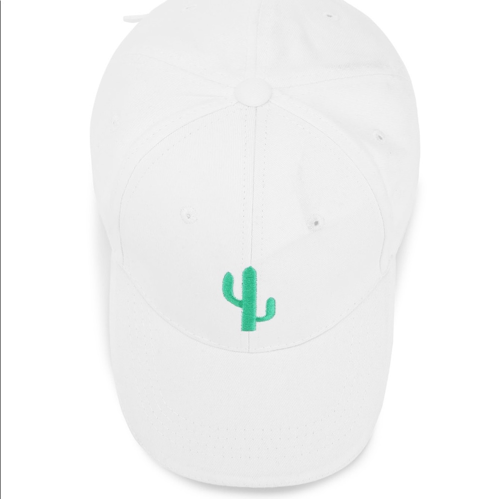 ❤️ White Cactus embroidered hat - Picture 7 of 8
