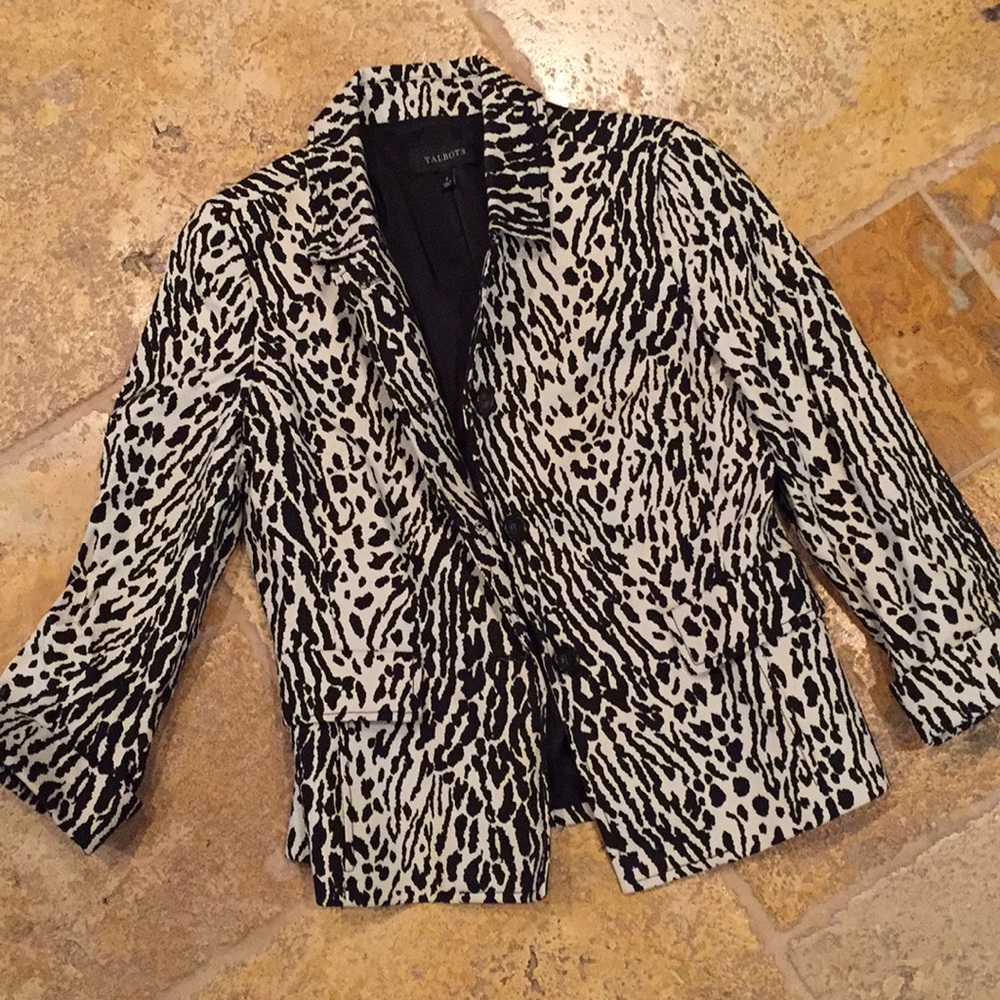 Talbots Beautiful Texture Fully Lined Animal Print - image 1