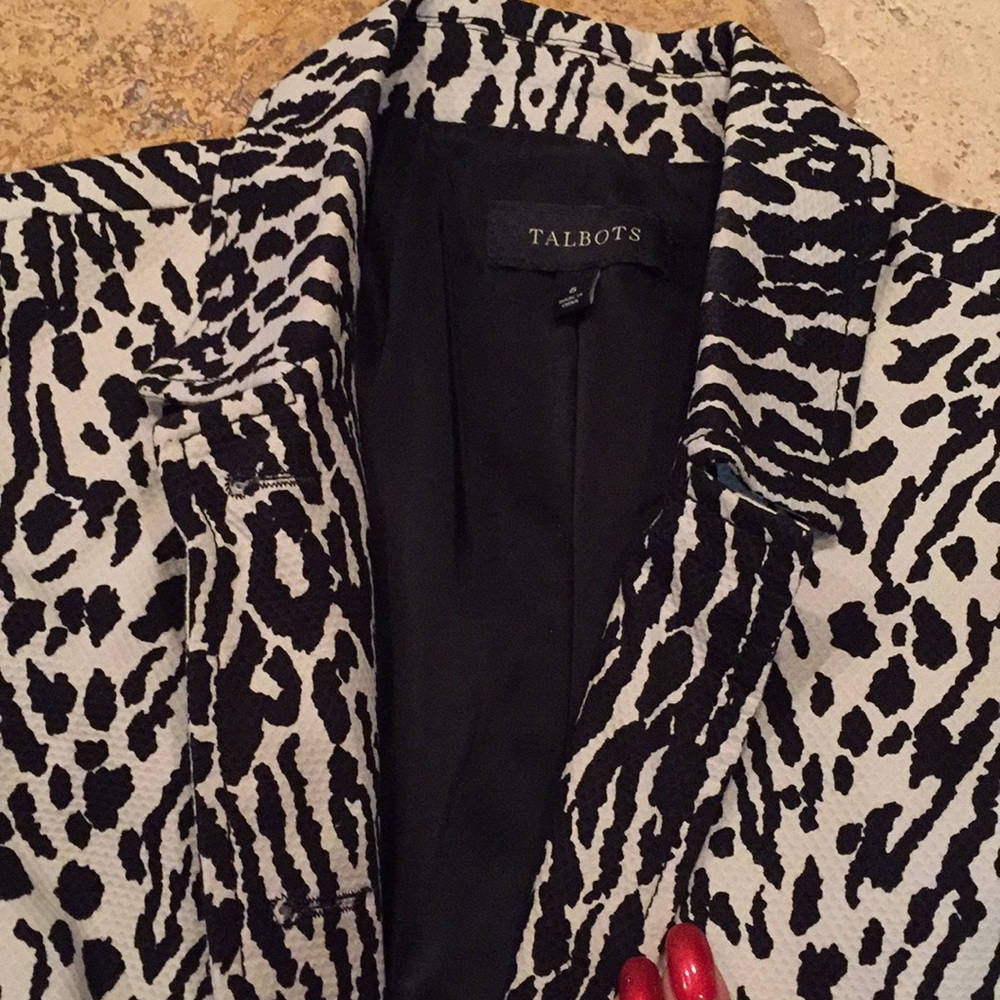 Talbots Beautiful Texture Fully Lined Animal Print - image 2
