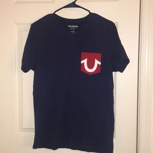 True Religion blue/red/White Tee Medium