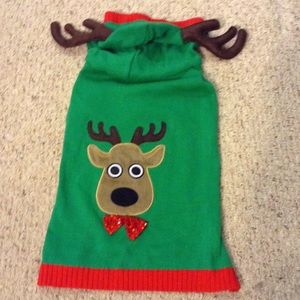 Holiday dog sweater.
