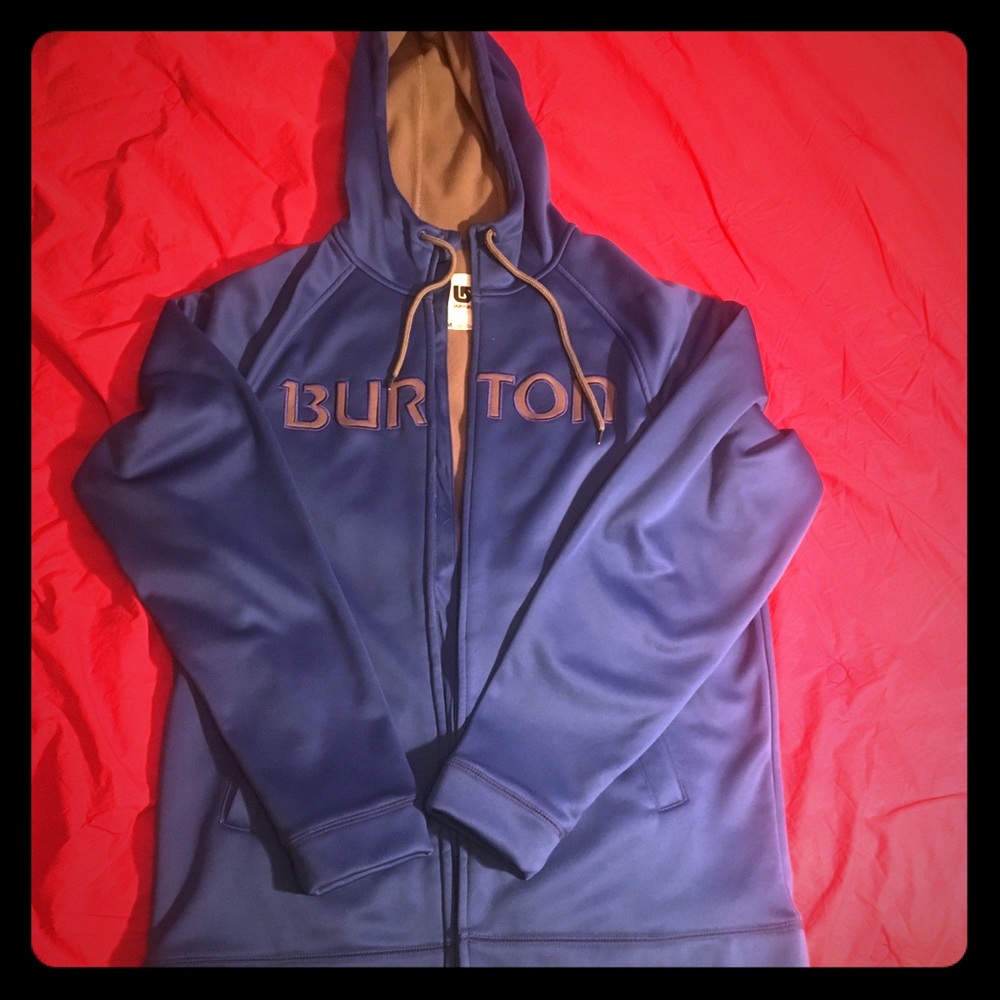 Blue Burton zip up hoodie