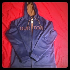 Blue Burton zip up hoodie