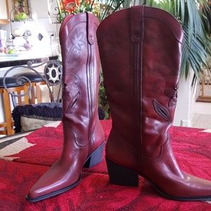 Cowboys boots, dark red size 8 Carlos, Nwot