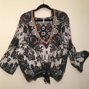 Free People Boho hooded  top (SCB)