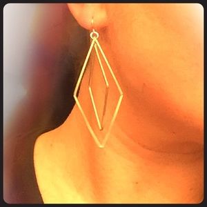 Geometric silver earrings