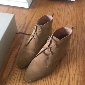 Madewell Suede lace up brown boots
