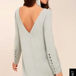 Light Grey long sleeve Lulus dress