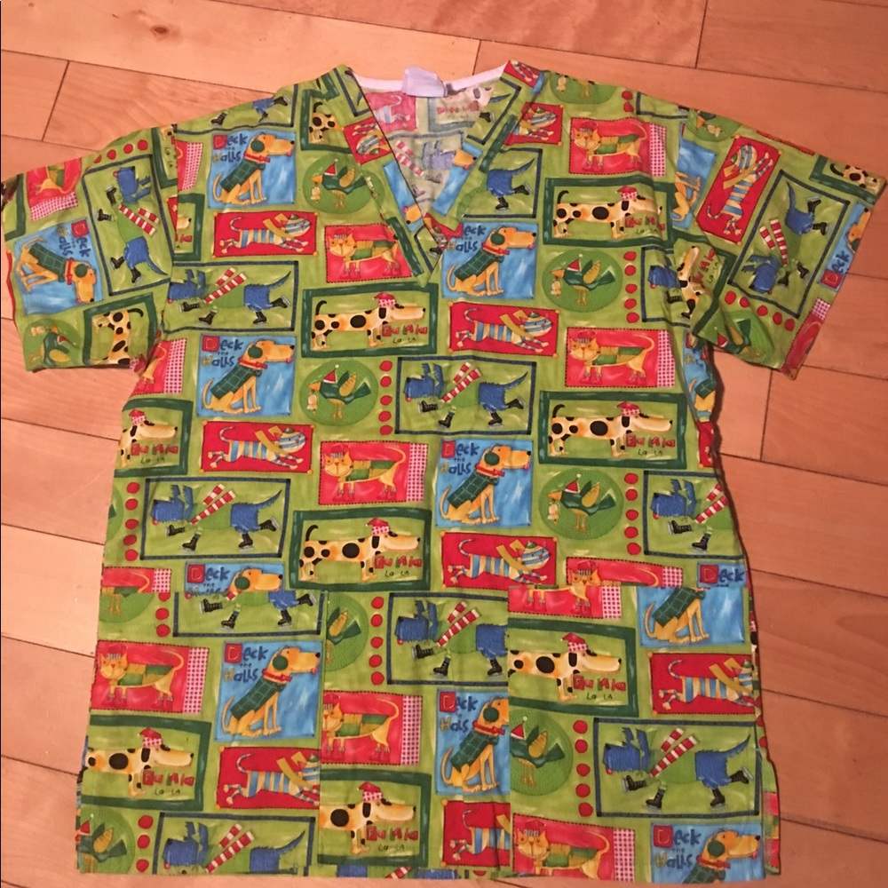 Christmas Scrub Top