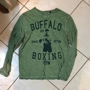 Boys Buffalo David Bitton Long Sleeve T-Shirt sz M