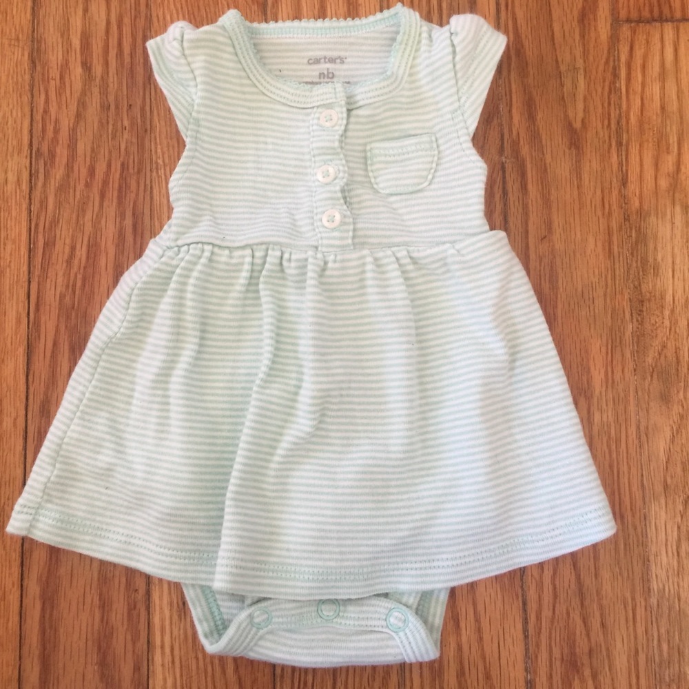 Carter’s striped mint onesie dress