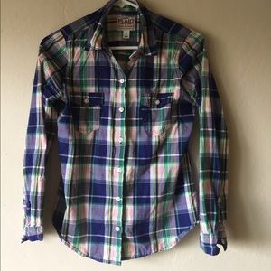 Plaids button up shirt