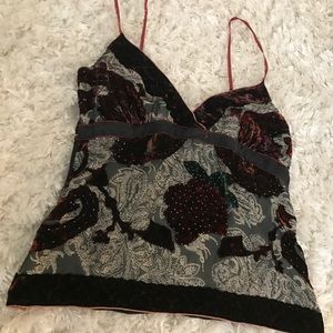 BEAUTIFUL Halebob burnout velvet and silk top