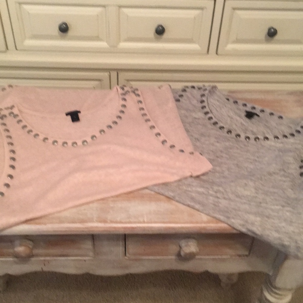 J Crew Light Pink and Heather Grey Tank Tops