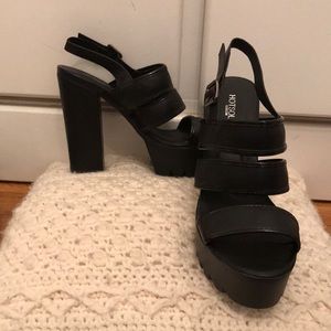 Strappy unworn heels