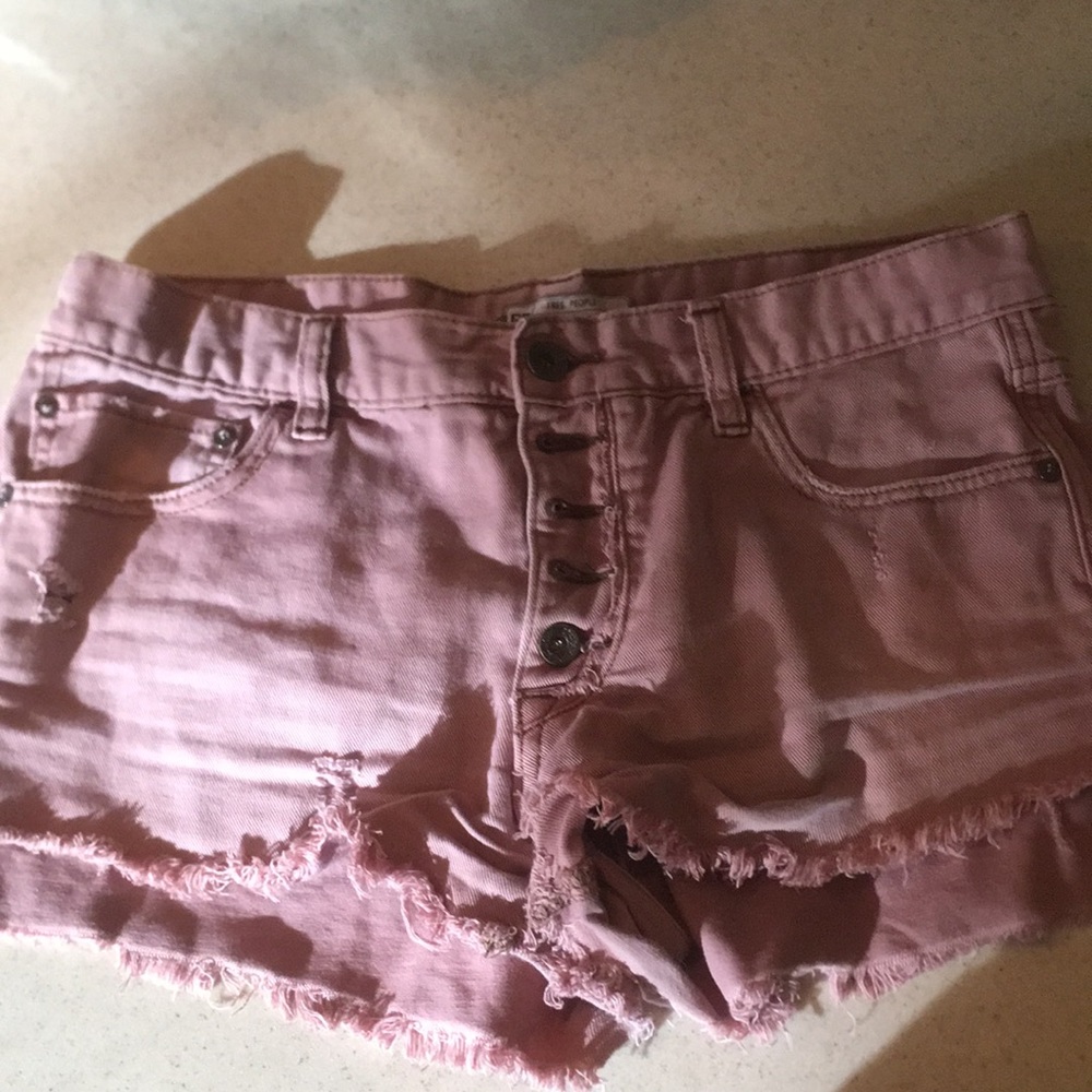 Washed pink Free People shorts