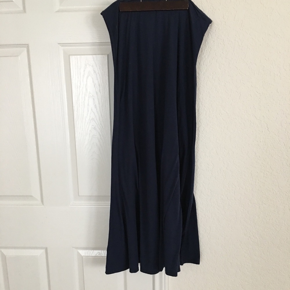 Lularoe solid Navy blue Maxi Skirt sz M