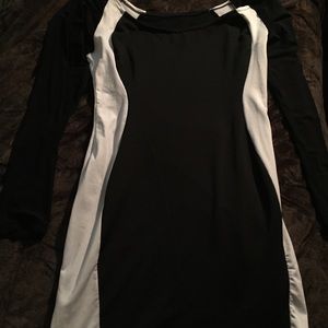 Black and White Bodycon Dress
