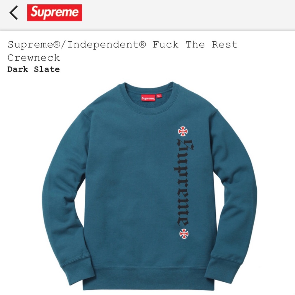 SUPREME INDEPENDENT CREWNECK