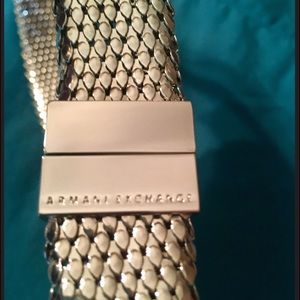 A|X Armani Exchange Silver Belt Size Small