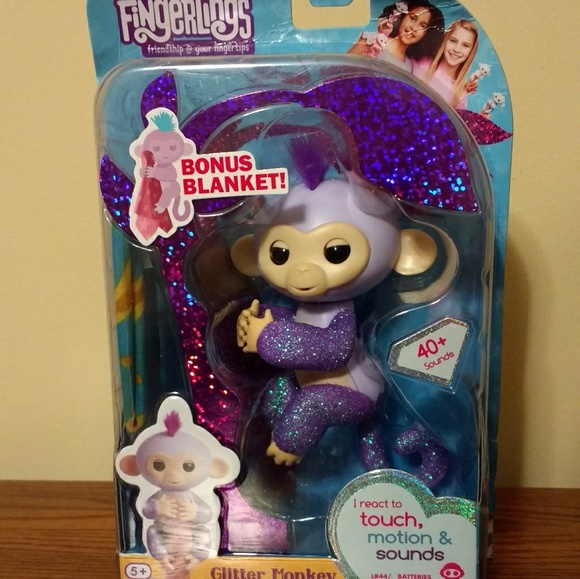 purple glitter fingerling