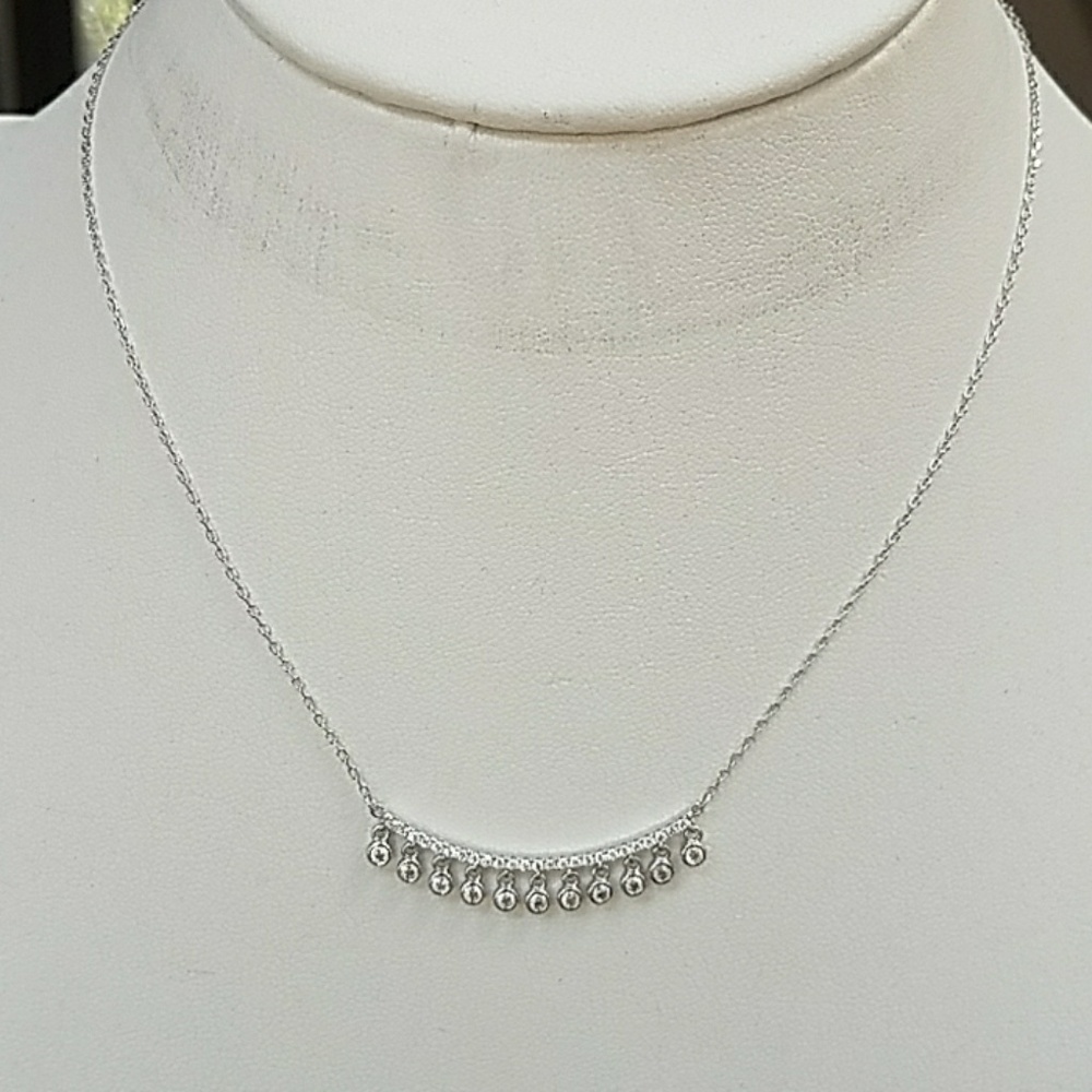 Dangling CZ Necklace adjustable chain