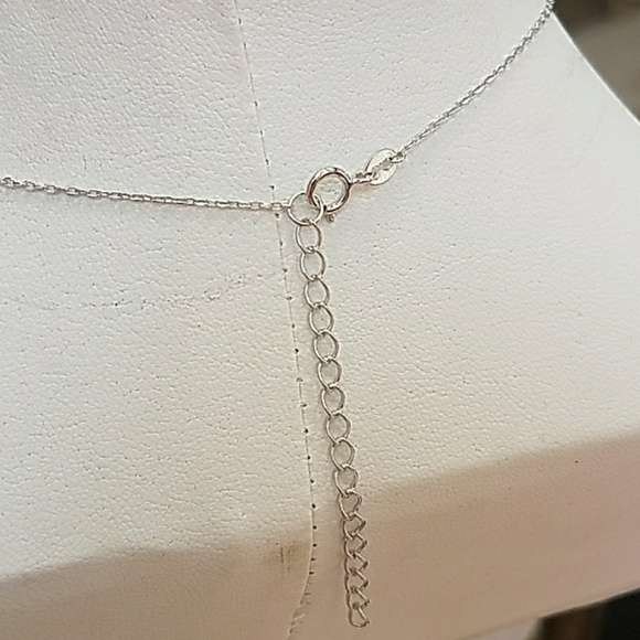 Dangling CZ Necklace adjustable chain - Picture 5 of 8