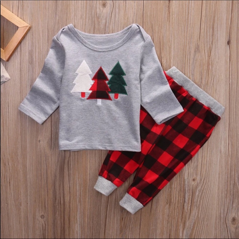 24 Month Christmas Plaid Pajamas