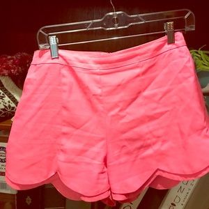 Hot Pink Scallop Shorts