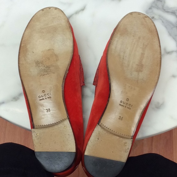 Gucci | Shoes | Gucci Orange Horsebit Loafers | Poshmark