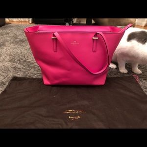 Hot pink Kate Spade tote bag