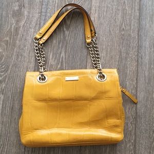 Kate Spade yellow patent leather purse