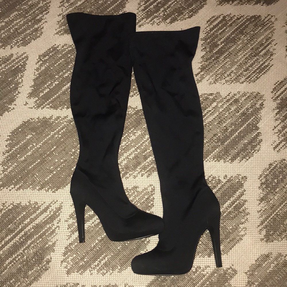 New! Black Thigh High Boots