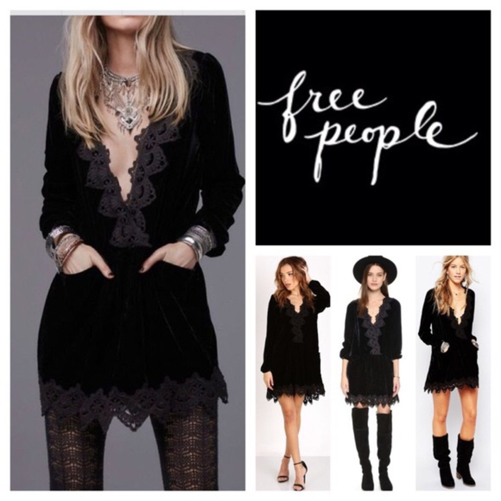 Free People Premiere Velvet Tunic Dress