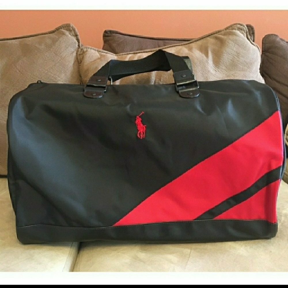 Polo Ralph Lauren Black Red Duffle Bag