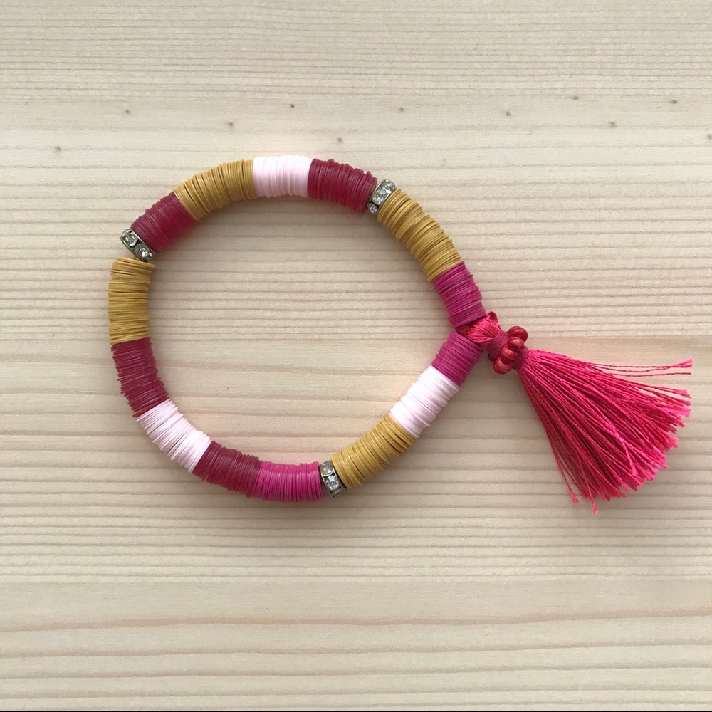 DONATED Loft Pink Tassel Bracelet - Picture 1 of 3