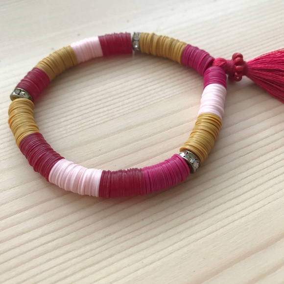 DONATED  Loft Pink Tassel Bracelet - Picture 2 of 3