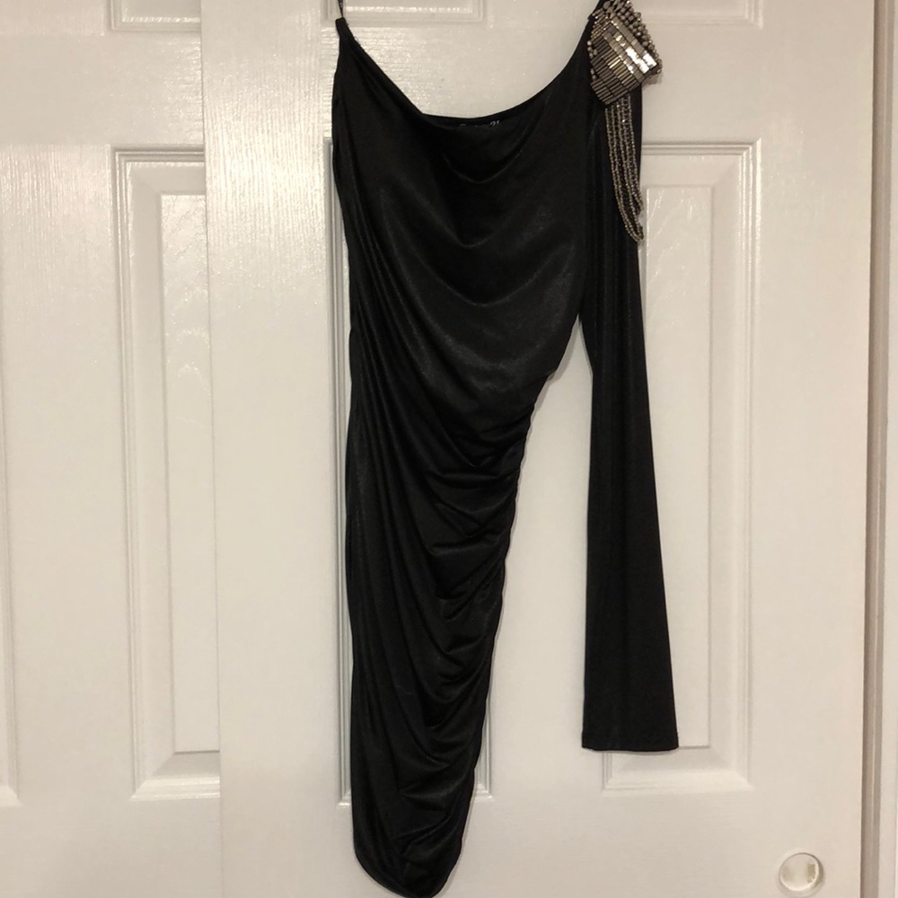 Black One Sleeve Dress