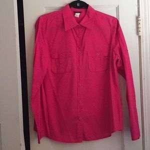 Vintage J Crew cotton shirt, roll up sleeves Lrg