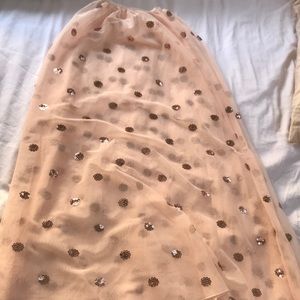 Free People sheer embellished maxi skirt