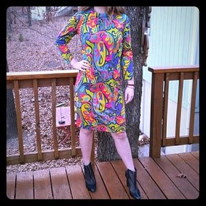 FABULOUS VTG Print light Dress