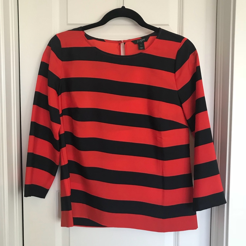 J.Crew Factory Silk Striped Top