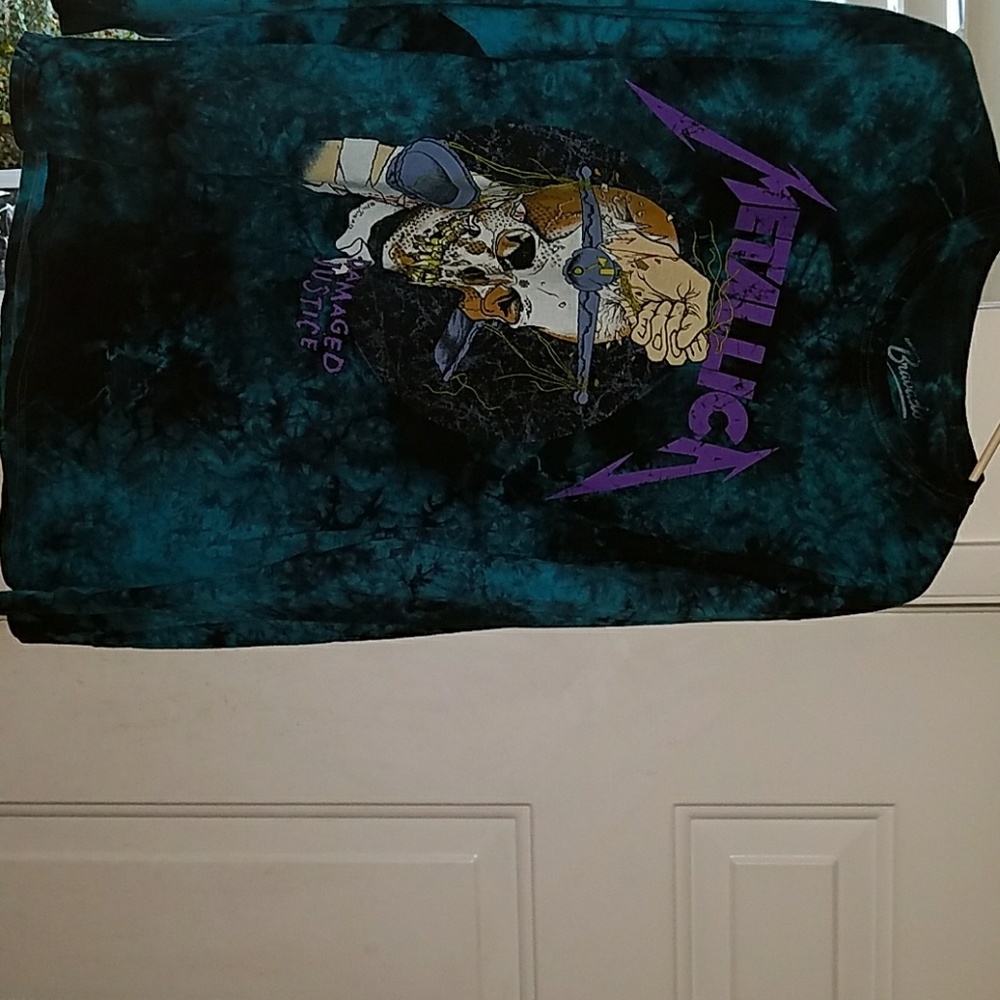 Metallica long sleeve tie die rare sz L new