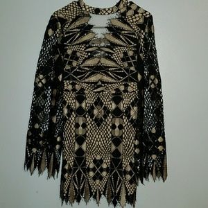 Black and gold cocktail dress